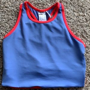 Adidas crop work out tank, built in sports bra